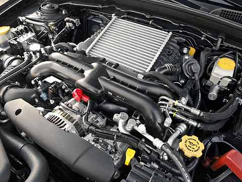 The Subaru WRX GT has a 2.5-liter turbocharged engine that makes 224 horsepower