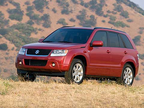 The 2012 Suzuki Grand Vitara has a very unusual design, combining a
car-like body with a truck-like frame for driving on rugged terrain.
